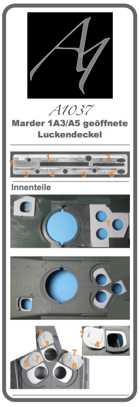 Marder 1A3 / A5 geöffnete Lukendeckel