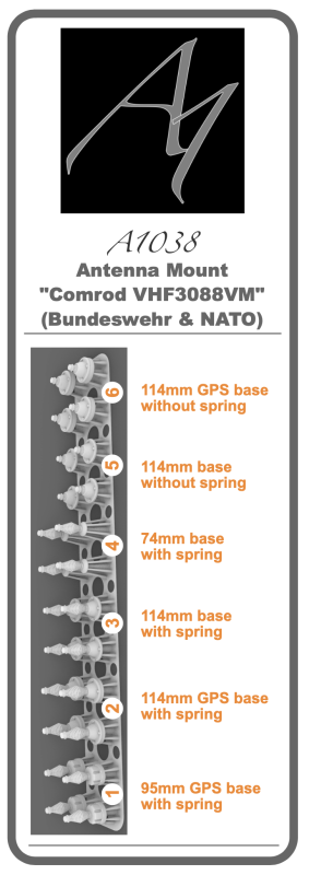 Antenna Mount "Comrod VHF3088VM" (Bundeswehr & NATO)